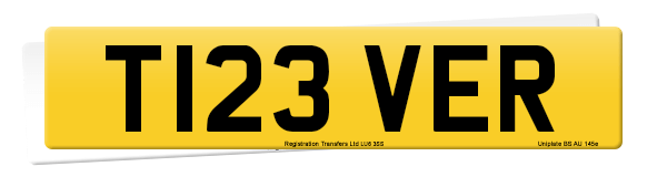 Registration number T123 VER
